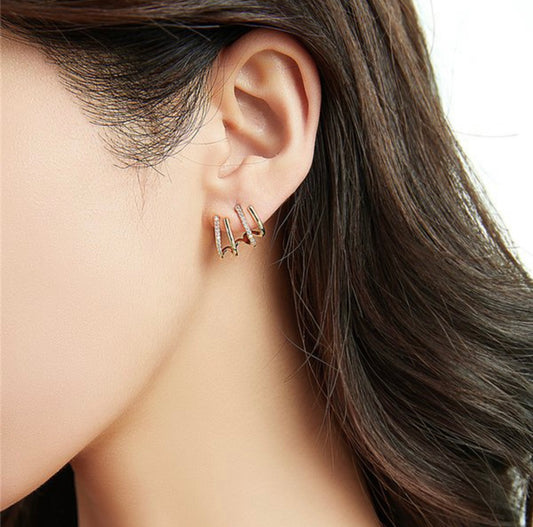 Illusion stud earrings